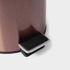 УЦЕНКА Ведро мусорное с педалью Stölz, 12 л, нержавеющая сталь, бронзовое - Фото 2