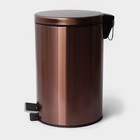 УЦЕНКА Ведро мусорное с педалью Stölz, 12 л, нержавеющая сталь, бронзовое - Фото 6