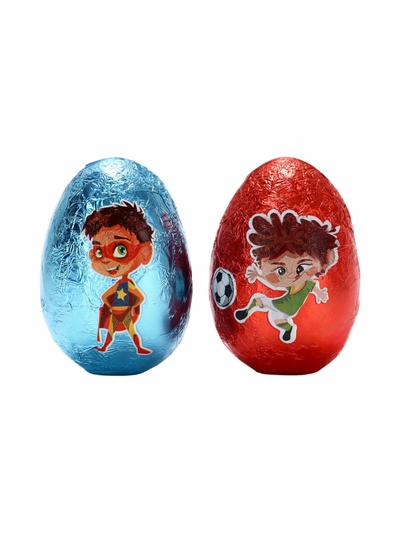 УЦЕНКА Яйца шоколадные «Супергерои и футбол», 75 г (до 01.08.2025)