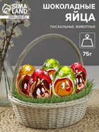 Яйца шоколадные, бельгийский, «Пасхальные животные», 75 г - Фото 1