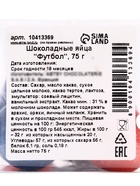 Яйца шоколадные, бельгийский, «Футбол», 75 г - Фото 6