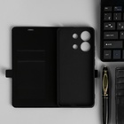 Чехол-книжка BoraSCO Book Case для Xiaomi Redmi Note 13 4G, черный - Фото 2
