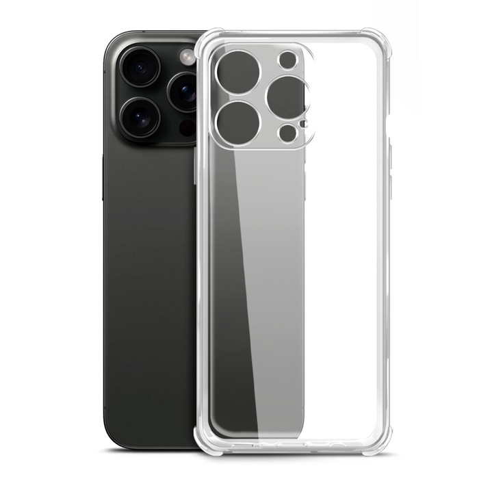 Чехол BoraSCO Bumper Case для  iPhone 15 Pro , силиконовый, прозрачный