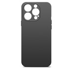 Чехол BoraSCO для  iPhone 15 Pro, матовый, силикон, черный - Фото 1