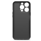 Чехол BoraSCO для  iPhone 15 Pro, матовый, силикон, черный - Фото 2