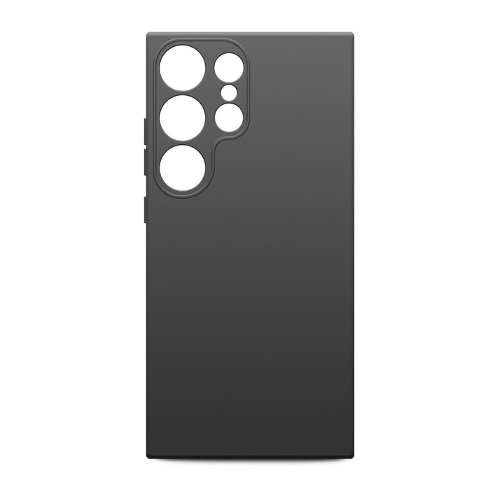 Чехол BoraSCO для Samsung Galaxy S24 Ultra, матовый, силикон, черный - Фото 1