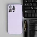 Чехол BoraSCO для iPhone 14 Pro Max,Soft Touch, силикон, микрофибра, лавандовый - Фото 5