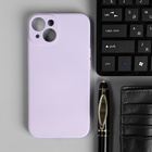 Чехол BoraSCO для iPhone 14, Soft Touch, силикон, микрофибра, лавандовый - Фото 5