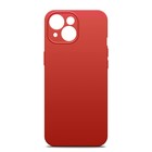 Чехол BoraSCO для iPhone 15 Plus, Soft Touch, силикон, микрофибра, красный - Фото 1