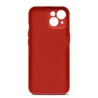 Чехол BoraSCO для iPhone 15 Plus, Soft Touch, силикон, микрофибра, красный - Фото 2