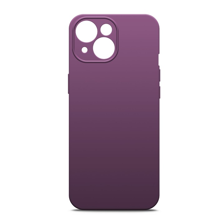 Чехол BoraSCO для iPhone 15 Plus, Soft Touch, силикон, микрофибра, фиолетовый - Фото 1