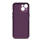 Чехол BoraSCO для iPhone 15 Plus, Soft Touch, силикон, микрофибра, фиолетовый - Фото 2