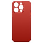 Чехол BoraSCO для iPhone 15 Pro, силикон, Soft Touch, микрофибра, красный - Фото 1