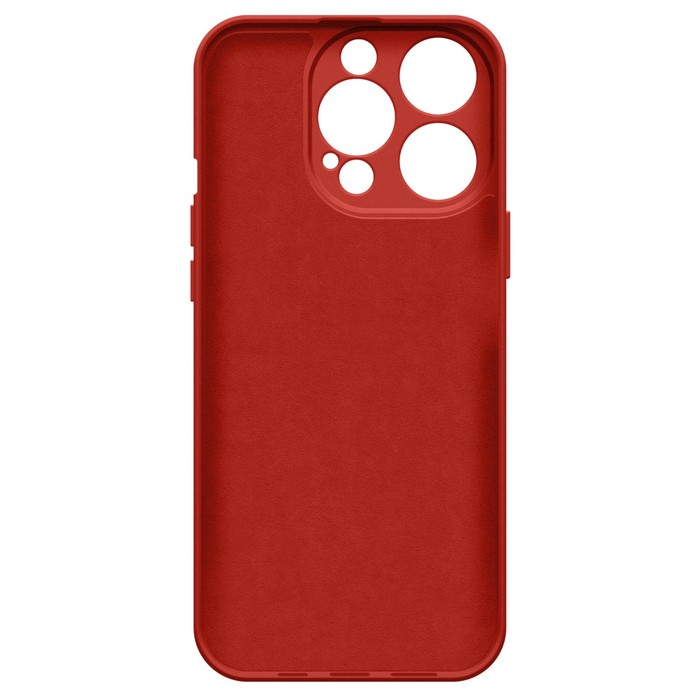 Чехол BoraSCO для iPhone 15 Pro, силикон, Soft Touch, микрофибра, красный