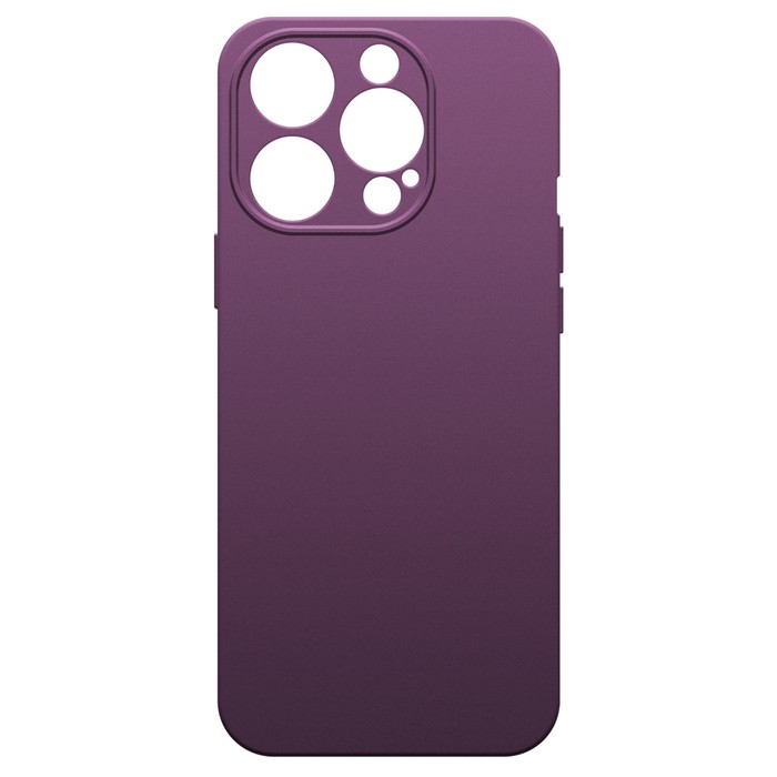 Чехол BoraSCO  для iPhone 15 Pro, Soft Touch, силикон, микрофибра, фиолетовый