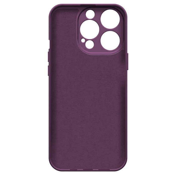 Чехол BoraSCO  для iPhone 15 Pro, Soft Touch, силикон, микрофибра, фиолетовый