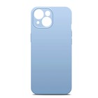 Чехол BoraSCO для iPhone 15, Soft Touch, силикон, микрофибра, голубой - фото 25942834