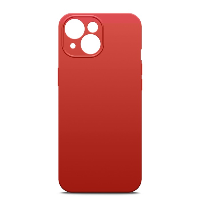 Чехол BoraSCO для iPhone 15, Soft Touch, силикон, микрофибра, красный