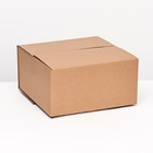 Коробка складная, бурая, 30 х 30 х 15 см - фото 321501397
