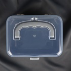 Бокс для хранения швейных принадлежностей, с крышкой, 21 × 17,7 × 15,4 см, цвет серый/прозрачный - фото 23993754