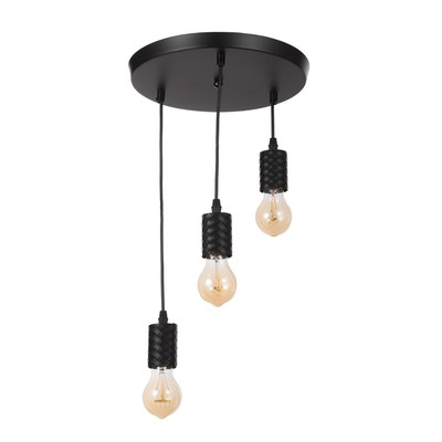 Светильник «Скин» 3хЕ27 40 Вт черный 30×30×16-60 см