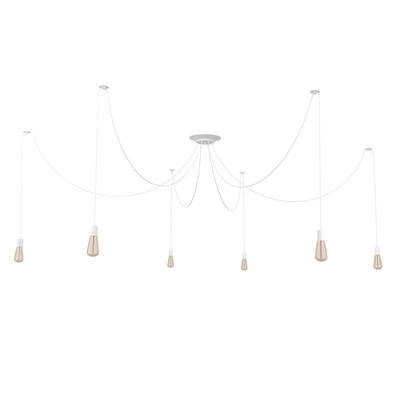 Светильник BayerLux «Скин паук», 6×40 Вт, E27, 30×30×20-150 см, белый