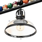 Светильник "Бильярд" 3хЕ27 40Вт черный 98х100 см - фото 24029992