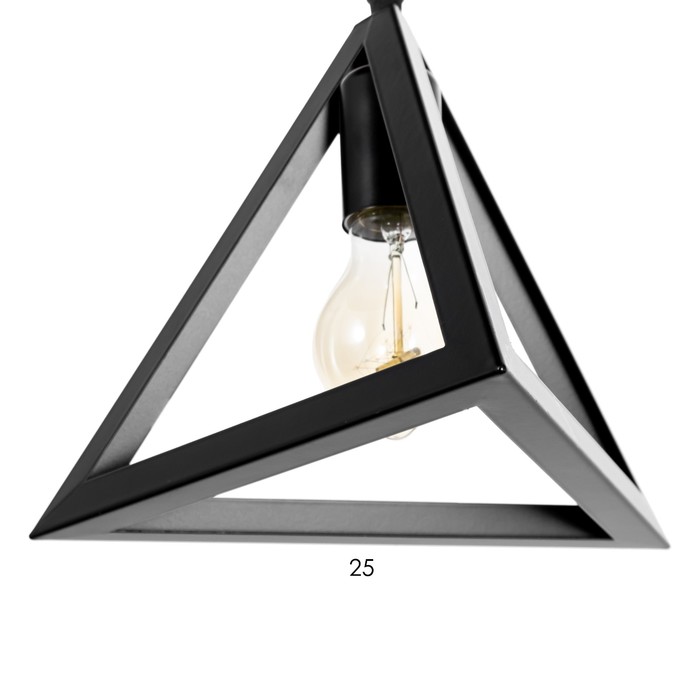 Светильник-каскад "Треугольник" 8хЕ27 40Вт черный 60х60х290 см