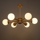 Люстра "Альберта" 6хЕ27 40Вт дерево 78х78х50см - фото 24003058