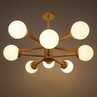 Люстра "Альберта" 10хЕ27 40Вт дерево 78х78х50см - фото 24029998