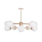 Люстра "Альберта" 10хЕ27 40Вт дерево 78х78х50см - фото 24030000