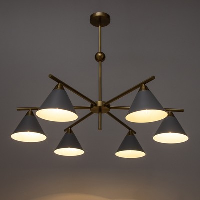 Люстра «Флинт» 6хЕ27 40 Вт серый 86×86×50 см