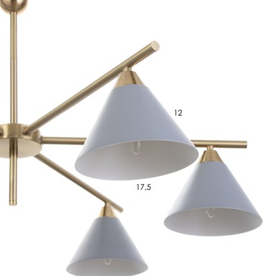 Люстра «Флинт» 6хЕ27 40 Вт серый 86×86×50 см