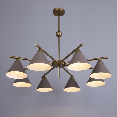Люстра «Флинт» 8хЕ27 40 Вт кофе 90×90×50 см