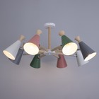 Люстра "Ола" 8хЕ27 40Вт цветная 95х95х60см - фото 24030040