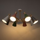 Люстра "Ола" 8хЕ27 40Вт цветная 95х95х60см - фото 24030041