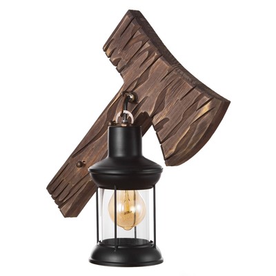 Бра «Ретро топор» Е27 40 Вт черный 33×10×40 см