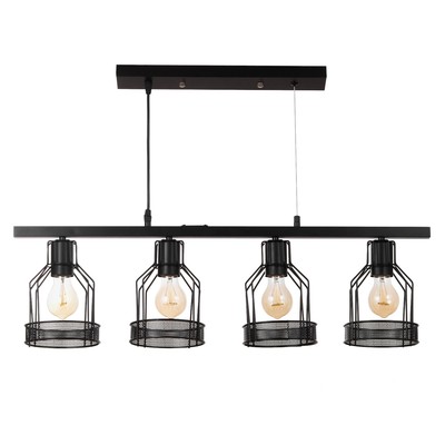 Светильник «Генри» 4хЕ27 40 Вт черный 78×14.5×23-123 см