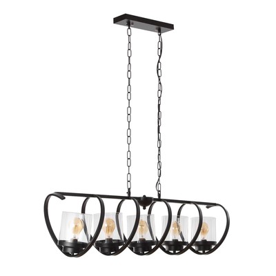 Светильник «Шате» 5хЕ27 40 Вт черный 11×30-110 см