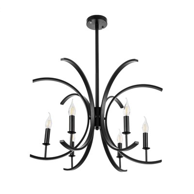 Светильник «Арлес» 6хЕ14 40 Вт черный 66×66-42-142 см