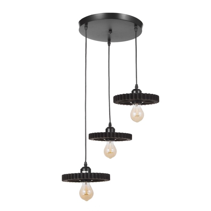 Светильник «Шестеренка» 3хЕ27 40 Вт 30×30×15-135 см - Фото 1