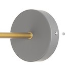 Бра "Кристер" Е27 40Вт серый 13х18х43 см - фото 24099824