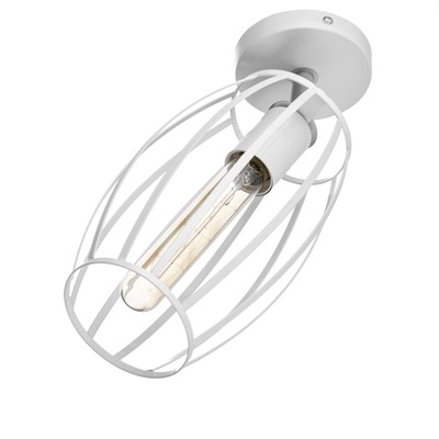 Спот «Овал» Е27 40 Вт белый 14×23 см