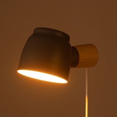 Бра BayerLux «Норди», Е14, 40 Вт, серое, 11×10×19 см