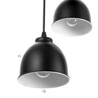 Светильник "Ласер" 3хЕ27 40Вт черный 30х30х10-110 см 9951780 - фото 12284958