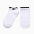 Носки женские укороченные, цвет белый/черный, р-р 23 - Фото 1