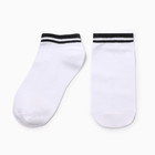 Носки мужские укороченные, цвет белый/черный, р-р 27 - Фото 1