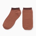 Носки женские укороченные, цвет кофе, р-р 23 - фото 321501848
