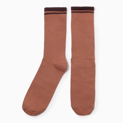 Носки женские, цвет кофе, размер 23