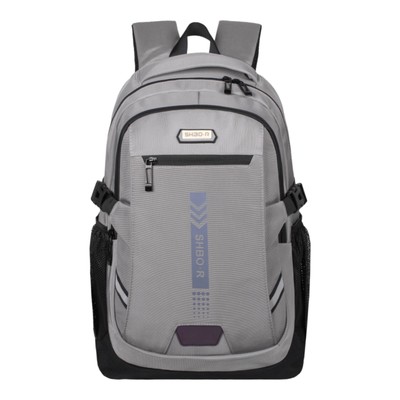Рюкзак молодёжный 48 х 32 х 18 см, эргономичная спинка, Merlin, XS9243 светло-серый